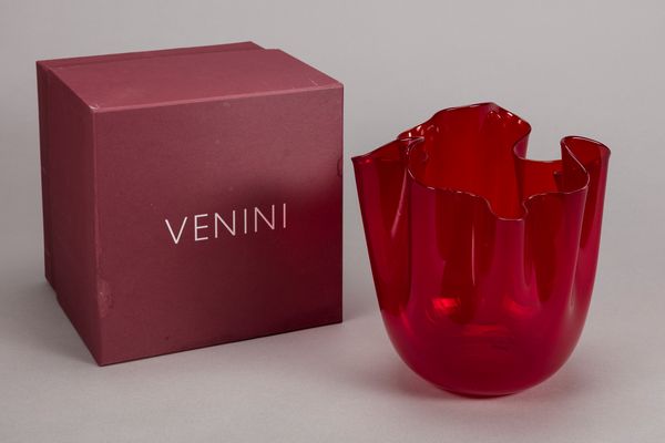 FULVIO BIANCONI : Vaso fazzoletto  - Asta Design e Arti Decorative - Associazione Nazionale - Case d'Asta italiane