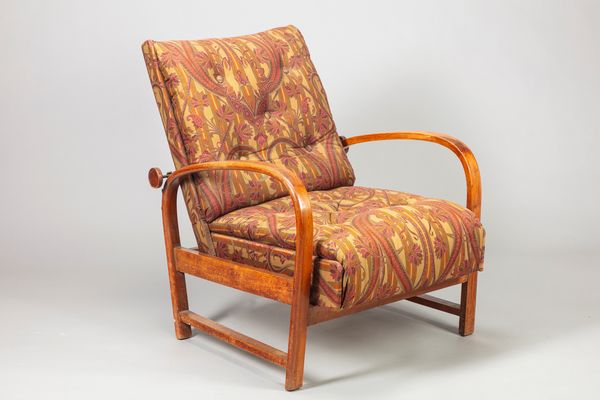 Jindrich  Halabala : Poltrona reclinabile  - Asta Design e Arti Decorative - Associazione Nazionale - Case d'Asta italiane
