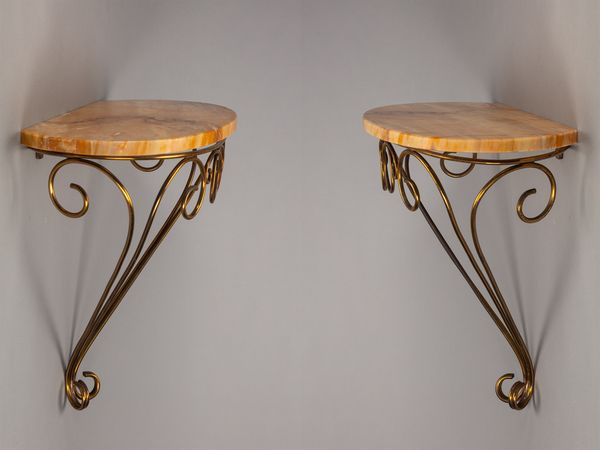 MANIFATTURA ITALIANA : Coppia di consolle  - Asta Design e Arti Decorative - Associazione Nazionale - Case d'Asta italiane