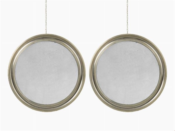 SERGIO MAZZA : Coppia di specchi modello Narciso  - Asta Design e Arti Decorative - Associazione Nazionale - Case d'Asta italiane