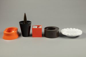 Sergio Asti<br>Bruno Munari<br>Anna Castelli Ferrieri<br>Enzo Mari<br>Philippe Starck - Collezione di cinque posacenere