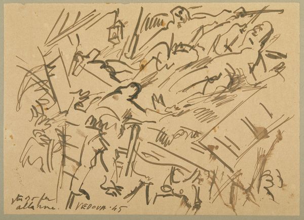 VEDOVA EMILIO (1919 - 2006) : STUDIO PER ALLARME (L'ALLARME NELLA STALLA)  - Asta Asta 504 | ARTE MODERNA E CONTEMPORANEA Online - Associazione Nazionale - Case d'Asta italiane