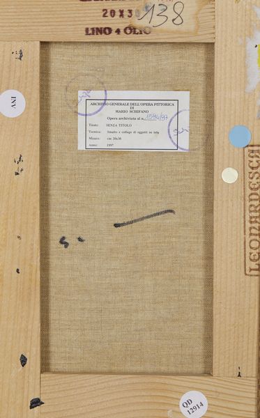 SCHIFANO MARIO (1934 - 1998) : SENZA TITOLO  - Asta Asta 504 | ARTE MODERNA E CONTEMPORANEA Online - Associazione Nazionale - Case d'Asta italiane