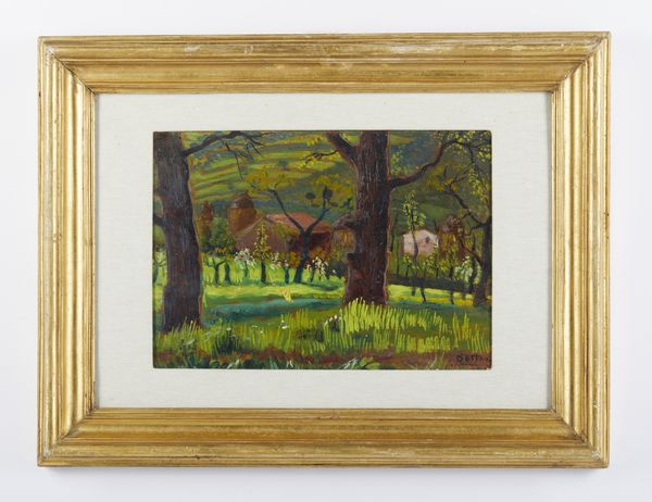 DOTTORI GERARDO (1884 - 1977) : PAESAGGIO (BOSCO CON CASOLARI)  - Asta Asta 504 | ARTE MODERNA E CONTEMPORANEA Online - Associazione Nazionale - Case d'Asta italiane