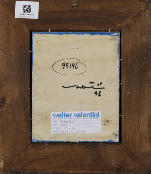 VALENTINI WALTER (1928 - 2022) : CIELO  - Asta Asta 504 | ARTE MODERNA E CONTEMPORANEA Online - Associazione Nazionale - Case d'Asta italiane