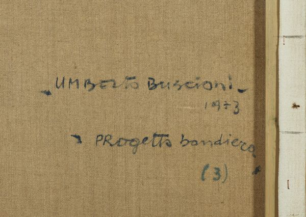 BUSCIONI UMBERTO (1931 - 2019) : PROGETTO BANDIERA  - Asta Asta 504 | ARTE MODERNA E CONTEMPORANEA Online - Associazione Nazionale - Case d'Asta italiane