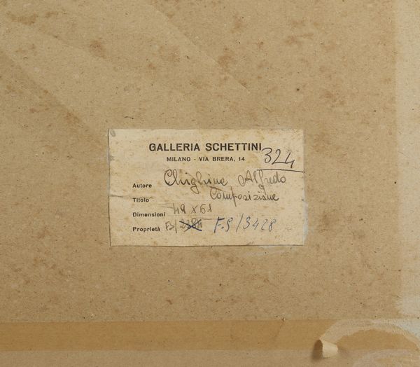 CHIGHINE ALFREDO (1914 - 1974) : SENZA TITOLO  - Asta Asta 504 | ARTE MODERNA E CONTEMPORANEA Online - Associazione Nazionale - Case d'Asta italiane
