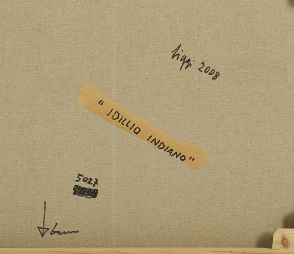 BIGGI GASTONE (1925 - 2014) : IDILLIO INDIANO  - Asta Asta 504 | ARTE MODERNA E CONTEMPORANEA Online - Associazione Nazionale - Case d'Asta italiane