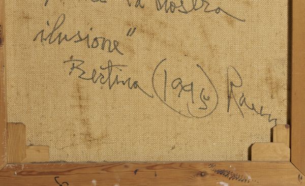 LOPES BERTINA (1924 - 2012) : LA REALT INIZIA, DOVE FINISCE LA NOSTRA ILUSIONE  - Asta Asta 504 | ARTE MODERNA E CONTEMPORANEA Online - Associazione Nazionale - Case d'Asta italiane