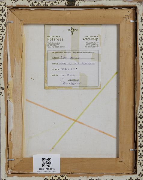 VERONESI LUIGI (1908 - 1998) : COSTRUZIONI SULLE TANGENTI  - Asta Asta 504 | ARTE MODERNA E CONTEMPORANEA Online - Associazione Nazionale - Case d'Asta italiane