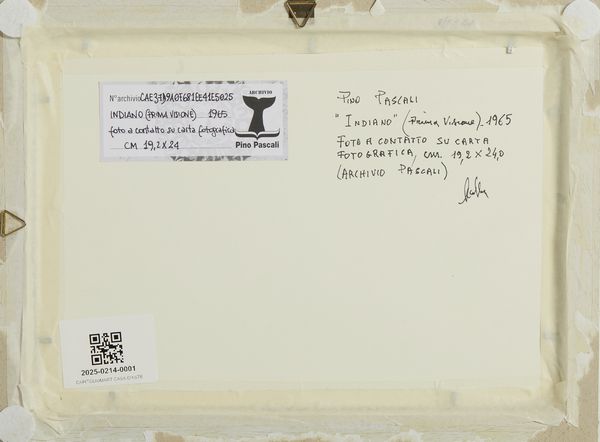 PASCALI PINO (1935 - 1968) : INDIANO (PRIMA VISIONE)  - Asta Asta 504 | ARTE MODERNA E CONTEMPORANEA Online - Associazione Nazionale - Case d'Asta italiane