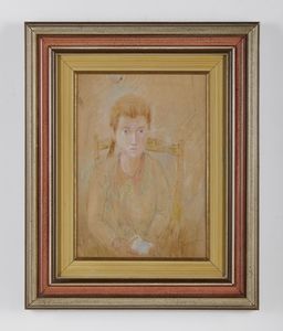 SEMEGHINI PIO (1878 - 1964) : RITRATTO DI BAMBINA (ANNI '50)  - Asta Asta 504 | ARTE MODERNA E CONTEMPORANEA Online - Associazione Nazionale - Case d'Asta italiane