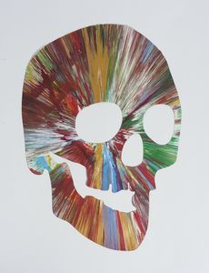 HIRST DAMIEN (n. 1965) - SKULL SPIN PAINTING