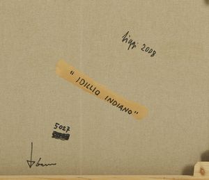 BIGGI GASTONE (1925 - 2014) : IDILLIO INDIANO  - Asta Asta 504 | ARTE MODERNA E CONTEMPORANEA Online - Associazione Nazionale - Case d'Asta italiane