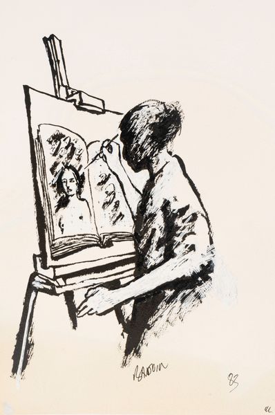 Edmond Baudoin : Le peintre dans son atelier  - Asta Maestri del Fumetto: Collezione Oliva - Associazione Nazionale - Case d'Asta italiane