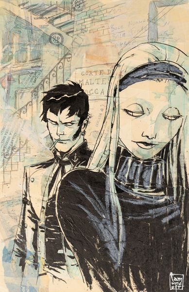 Giuseppe Camuncoli : Corto Maltese  - Asta Maestri del Fumetto: Collezione Oliva - Associazione Nazionale - Case d'Asta italiane