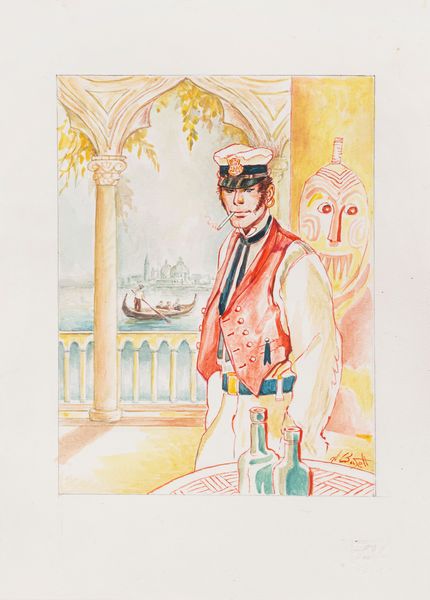 Dino Busett : Corto Maltese  - Asta Maestri del Fumetto: Collezione Oliva - Associazione Nazionale - Case d'Asta italiane