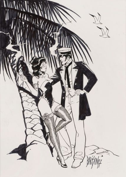 Emanuele Barison : Corto Maltese  - Asta Maestri del Fumetto: Collezione Oliva - Associazione Nazionale - Case d'Asta italiane