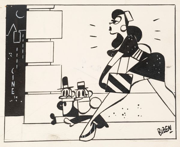 Bizen (Zenobio Baggioli) : Night Club  - Asta Maestri del Fumetto: Collezione Oliva - Associazione Nazionale - Case d'Asta italiane