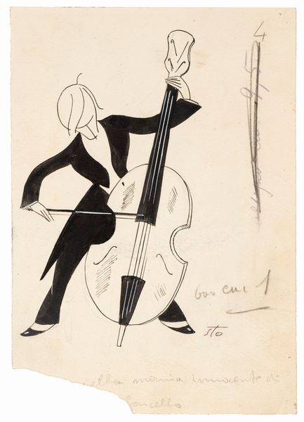Sto (Sergio Tofano) : Il violoncellista  - Asta Maestri del Fumetto: Collezione Oliva - Associazione Nazionale - Case d'Asta italiane
