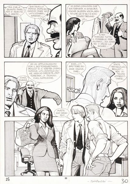 Paolo Bacilieri : Napoleone - L'enigmatico signor Bloom  - Asta Maestri del Fumetto: Collezione Oliva - Associazione Nazionale - Case d'Asta italiane
