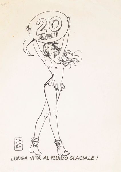 Milo Manara : Lunga vita al fluido glaciale  - Asta Maestri del Fumetto: Collezione Oliva - Associazione Nazionale - Case d'Asta italiane