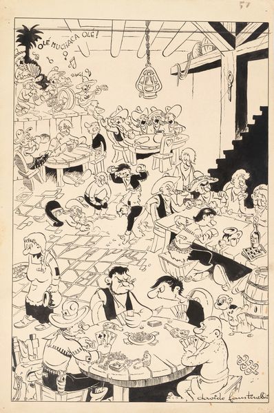 Mario Faustinelli : Saloon del vecchio west  - Asta Maestri del Fumetto: Collezione Oliva - Associazione Nazionale - Case d'Asta italiane