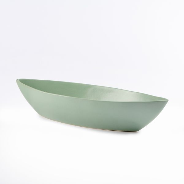 Centrotavola in ceramica verde  - Asta LA CASA DELL'ARCHITETTO Asta di Design - Associazione Nazionale - Case d'Asta italiane