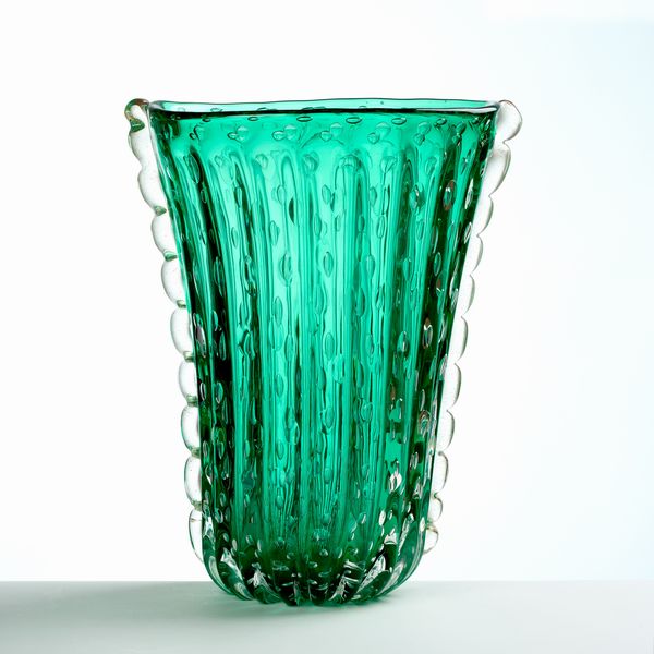Ercole Barovier : Vaso con fiori  - Asta LA CASA DELL'ARCHITETTO Asta di Design - Associazione Nazionale - Case d'Asta italiane