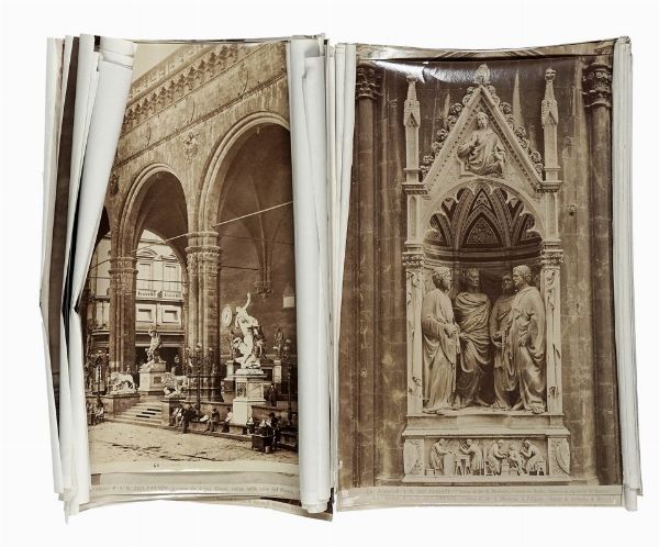 Raccolta di circa 170  fotografie all'albumina che ritraggono luoghi di Firenze - Fratelli Alinari.  - Asta Libri, autografi e manoscritti - Associazione Nazionale - Case d'Asta italiane