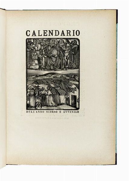 Pietro Parigi : Calendario dei pensieri e delle pratiche solari [...] Proponimenti, componimenti, avvenimenti, avvertimenti.  - Asta Libri, autografi e manoscritti - Associazione Nazionale - Case d'Asta italiane