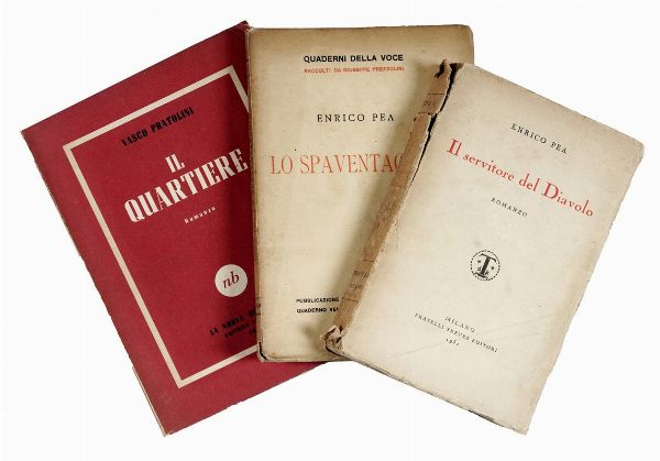 ENRICO PEA : Lo Spaventacchio.  - Asta Libri, autografi e manoscritti - Associazione Nazionale - Case d'Asta italiane