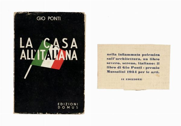 GIO PONTI : La casa all'italiana.  - Asta Libri, autografi e manoscritti - Associazione Nazionale - Case d'Asta italiane