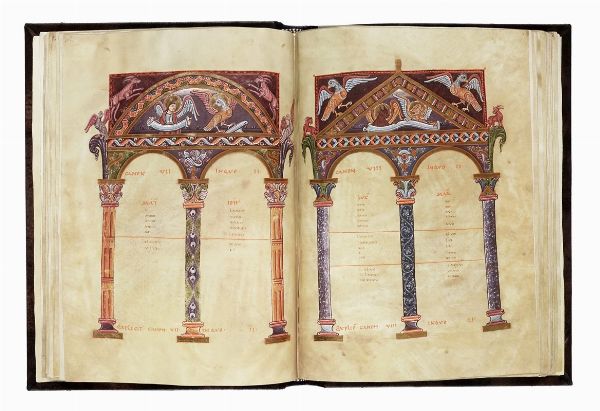 EUSEBIUS CAESARIENSIS : Concordanze degli Evangelisti. Armonie evangeliche. Ms. F.II.1 Civica Biblioteca Queriniana.  - Asta Libri, autografi e manoscritti - Associazione Nazionale - Case d'Asta italiane