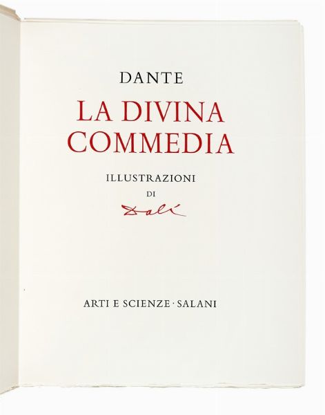 DANTE ALIGHIERI : La Divina Commedia.  - Asta Libri, autografi e manoscritti - Associazione Nazionale - Case d'Asta italiane