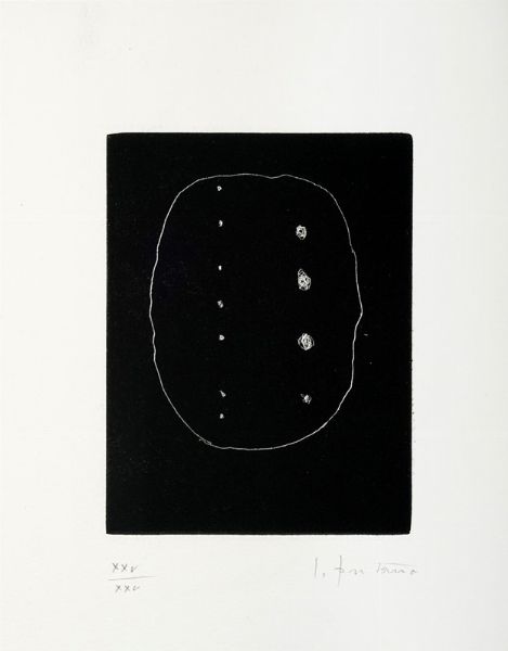 LUCIO FONTANA : Dix eaux-fortes. Illustres par Alain Jouffroy. L'pe dans l'eau. En hommage  Lucio Fontana.  - Asta Libri, autografi e manoscritti - Associazione Nazionale - Case d'Asta italiane