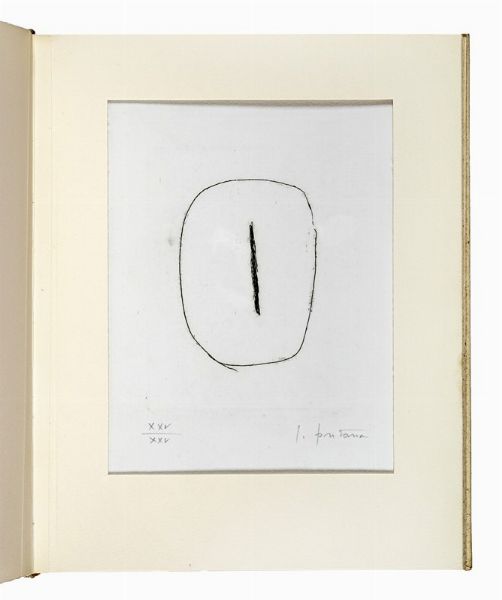 LUCIO FONTANA : Dix eaux-fortes. Illustres par Alain Jouffroy. L'pe dans l'eau. En hommage  Lucio Fontana.  - Asta Libri, autografi e manoscritti - Associazione Nazionale - Case d'Asta italiane