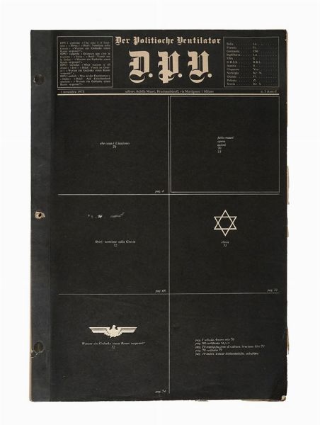 FABIO MAURI : Der politische Ventilator. D.P.V.  - Asta Libri, autografi e manoscritti - Associazione Nazionale - Case d'Asta italiane