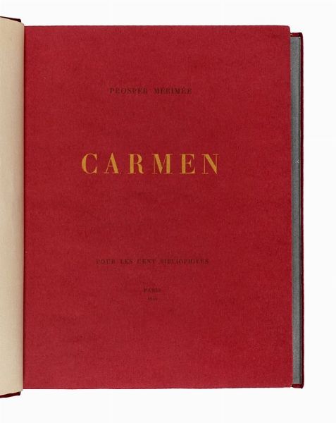 PROSPER MÉRIMÉE : Carmen [...]. Illustrations de Alexandre Lunois.  - Asta Libri, autografi e manoscritti - Associazione Nazionale - Case d'Asta italiane