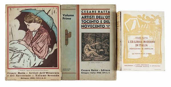 CESARE RATTA : Due opere di Cesare Ratta in legatura originale.  - Asta Libri, autografi e manoscritti - Associazione Nazionale - Case d'Asta italiane