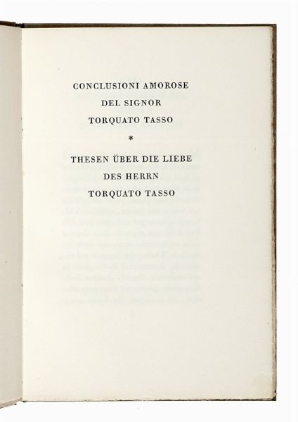 Torquato Tasso : Lotto di 4 opere dell'Officina Bodoni.  - Asta Libri, autografi e manoscritti - Associazione Nazionale - Case d'Asta italiane