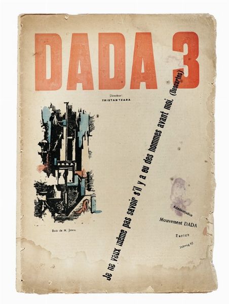 TRISTAN TZARA : Dada 3.  - Asta Libri, autografi e manoscritti - Associazione Nazionale - Case d'Asta italiane
