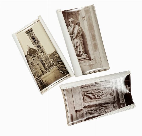 Raccolta di oltre 380 fotografie all'albumina che ritraggono luoghi di Firenze ? Fratelli Alinari.  - Asta Libri, autografi e manoscritti - Associazione Nazionale - Case d'Asta italiane
