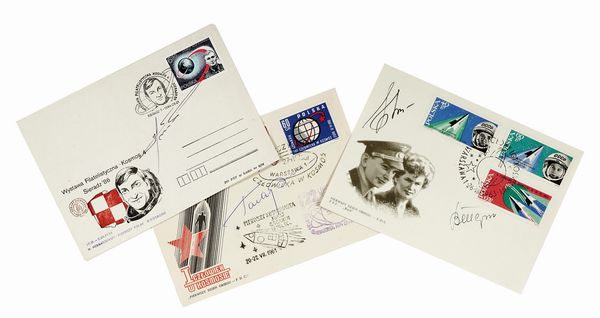 JURI GAGARIN : Firma autografa su busta primo giorno polacca.  - Asta Libri, autografi e manoscritti - Associazione Nazionale - Case d'Asta italiane