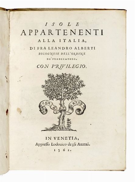 LEANDRO ALBERTI : Isole appartenenti alla Italia.  - Asta Libri, autografi e manoscritti - Associazione Nazionale - Case d'Asta italiane