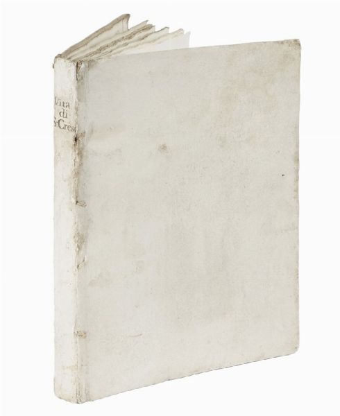 MARCO ANTONIO MOZZI : Storia di S. Cresci e de' ss. compagni martiri e della chiesa del medesimo santo posta in Valcava del Mugello...  - Asta Libri, autografi e manoscritti - Associazione Nazionale - Case d'Asta italiane