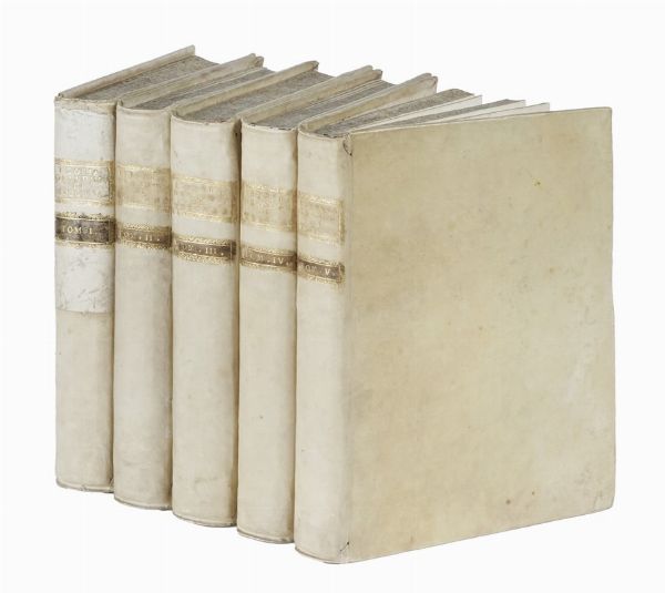 IACOPO RIGUCCIO GALLUZZI : Istoria del Granducato di Toscana sotto il governo della casa Medici [...] Tomo primo [-quinto].  - Asta Libri, autografi e manoscritti - Associazione Nazionale - Case d'Asta italiane