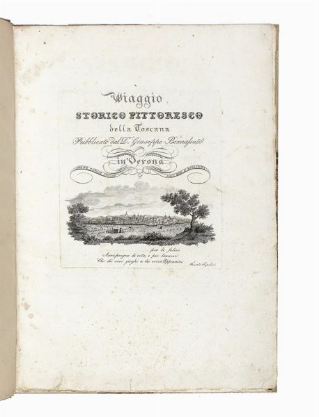 BERNARDINO ROSASPINA : Viaggio storico e pittorico ossia guida della Toscana...  - Asta Libri, autografi e manoscritti - Associazione Nazionale - Case d'Asta italiane