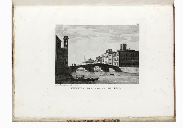 BERNARDINO ROSASPINA : Viaggio storico e pittorico ossia guida della Toscana...  - Asta Libri, autografi e manoscritti - Associazione Nazionale - Case d'Asta italiane
