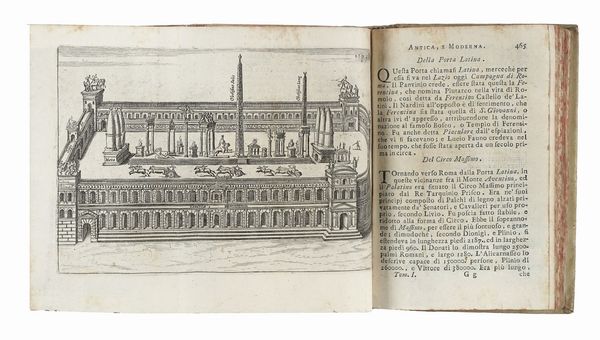 Roma antica, e moderna o sia Nuova descrizione di tutti gl'edifizj antichi, e moderni sagri, e profani della citta di Roma: co' nomi degl'autori di tutte le opere di architettura, scultura, e pittura [...] duecento e piu figure in rame...  - Asta Libri, autografi e manoscritti - Associazione Nazionale - Case d'Asta italiane